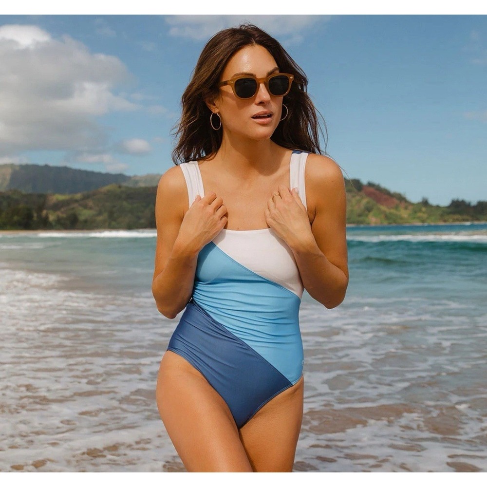 NWT Albion Fit The Margot Pipeline Ski Full Piece Swimsuit 45 UPF Size XXL